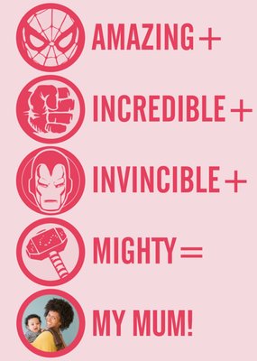 Mother's Day Card - Mum - Marvel Comics - photo upload card