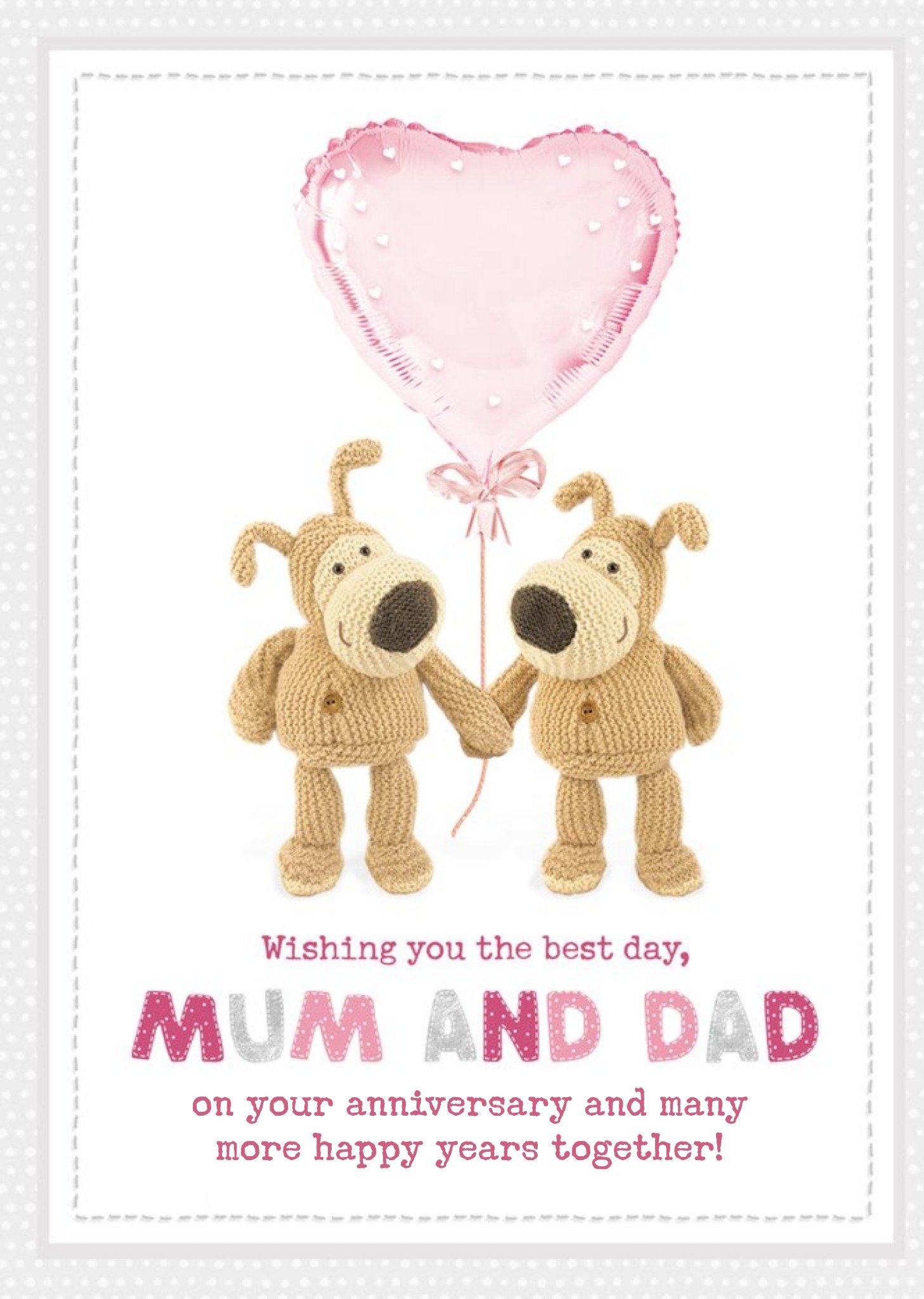 Boofle Cute Sentimental Mum And Dad Anniversary Card