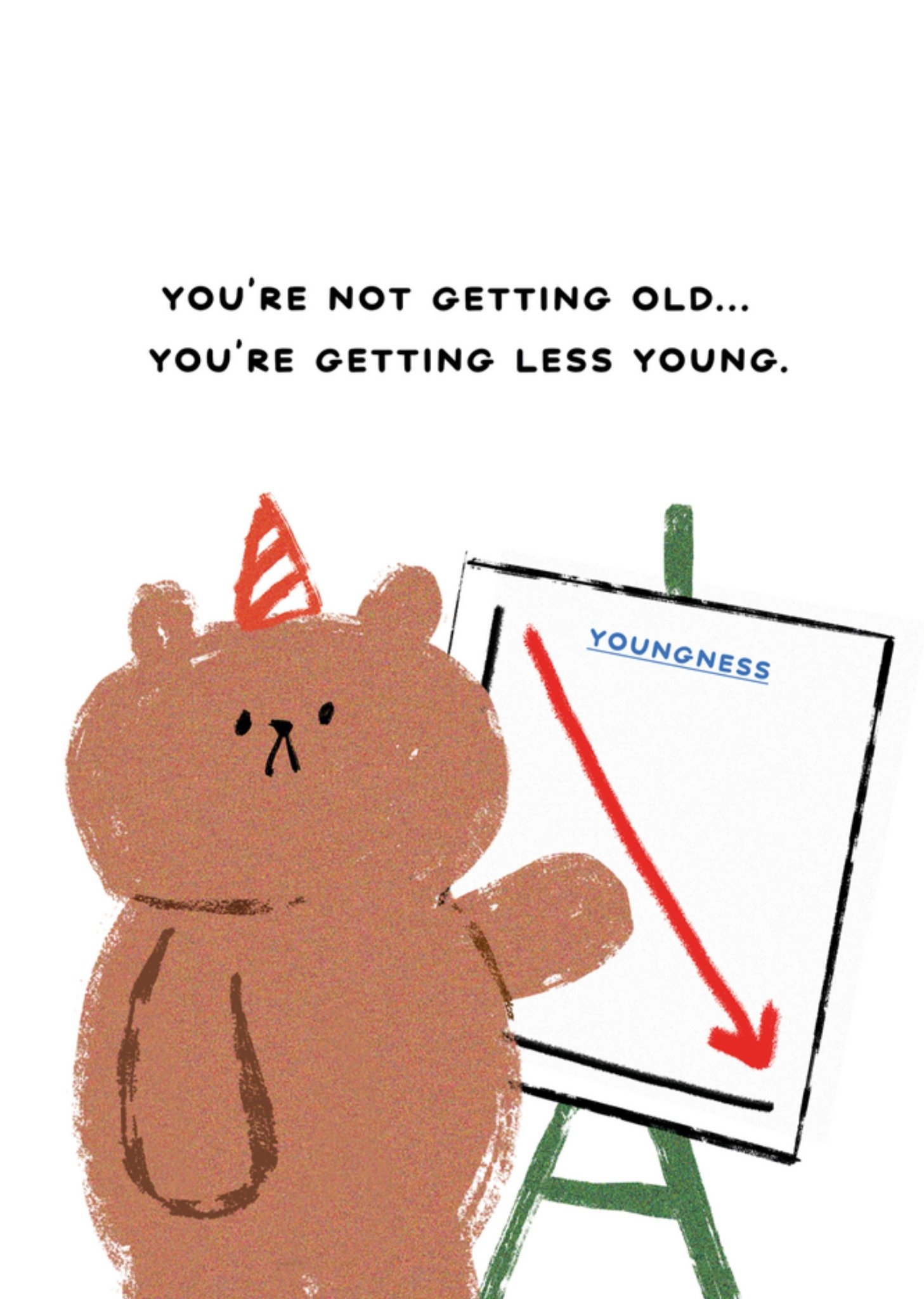 Moonpig You're Not Getting Old You're Getting Less Young Birthday Card