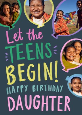 Let The Teens Begin Photo Upload Birthday Card