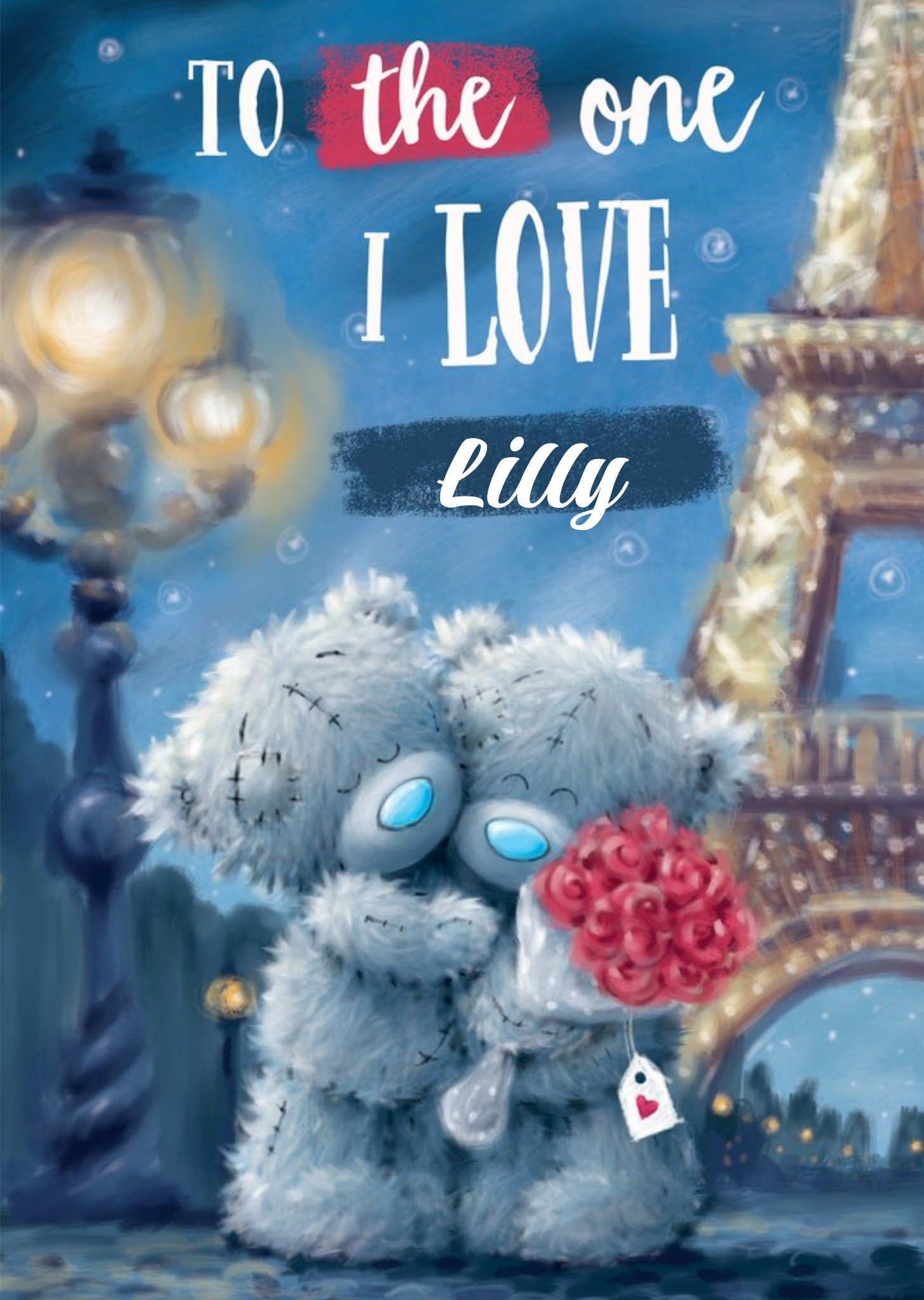 Me To You Tatty Teddy Bears Eiffel Tower Valentine's Day Card Ecard