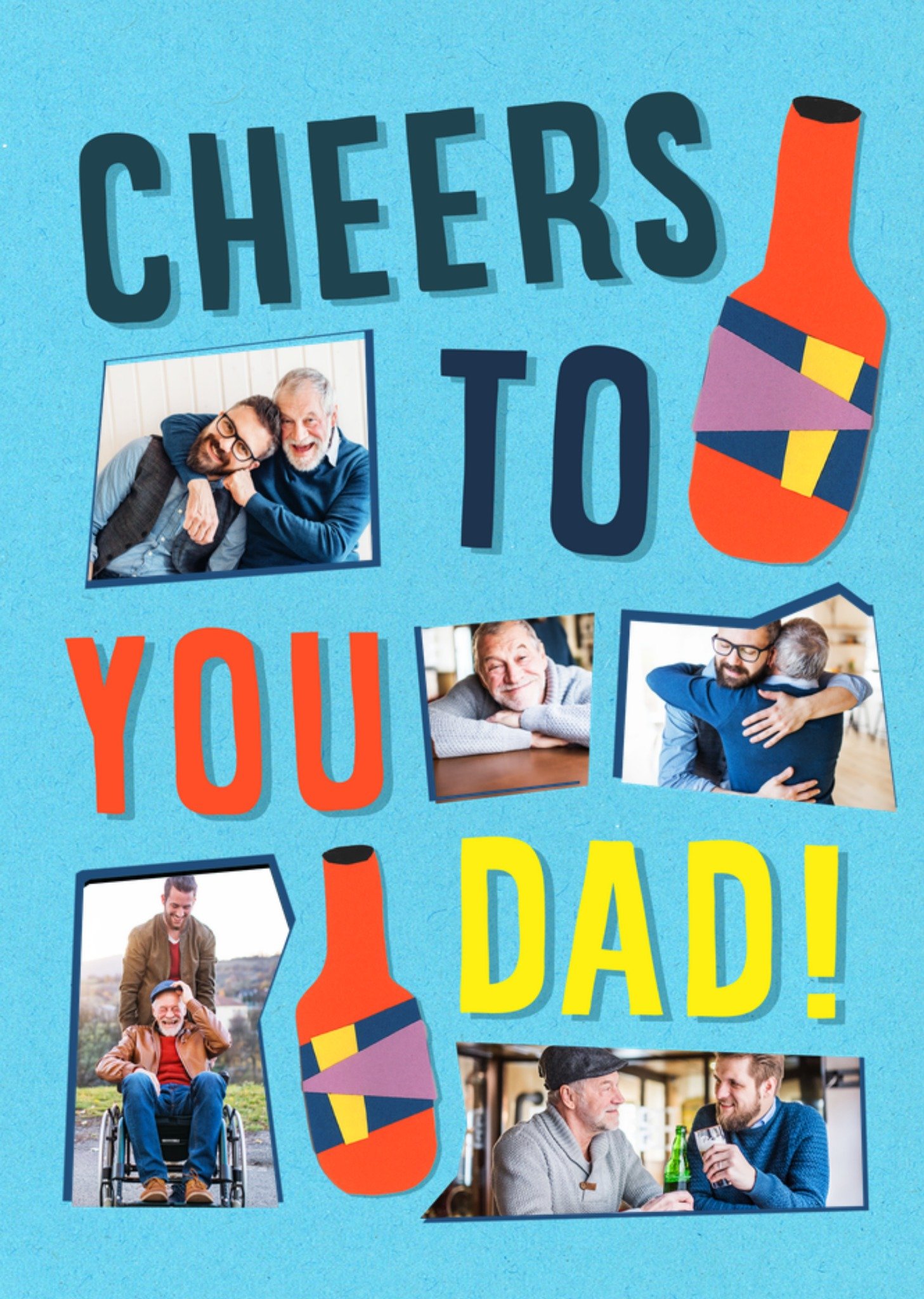 Moonpig Cheers To You Dad Photo Upload Father's Day Card