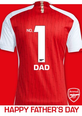 Arsenal Number 1 Dad Fathers Day Card