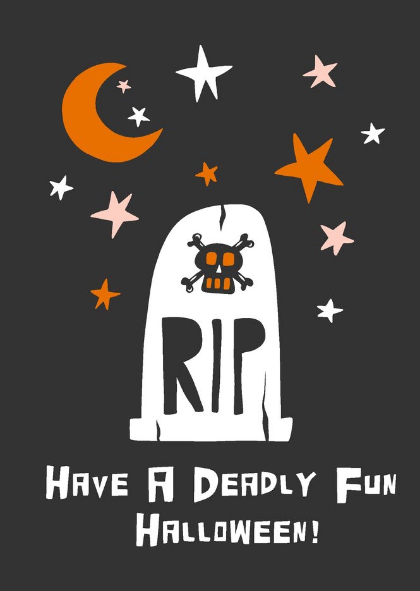 Moonpig Deadly Fun Tombstone Halloween Card