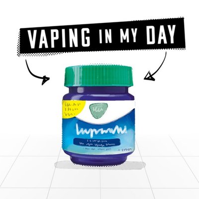 Vaping In My Day Pun Card