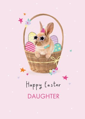 Clintons Happy Easter Daughter Bunny In A Wicker Basket Easter Card