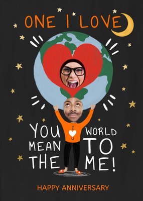 One I Love You Mean The World To Me Photo Upload Card