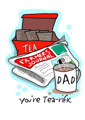You're Tea-rific Dad Tea Illustrated Father's Day Card