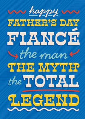 Man Myth Legend Typography Father's Day Card