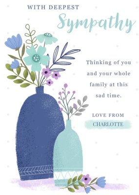 With Deepest Sympathy Floral Card