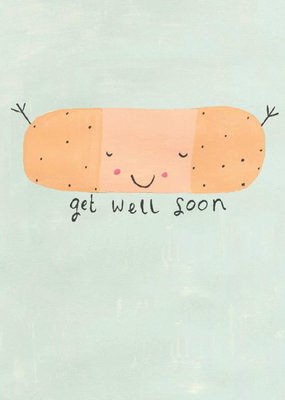 Cute Illustration Get Well Soon Card