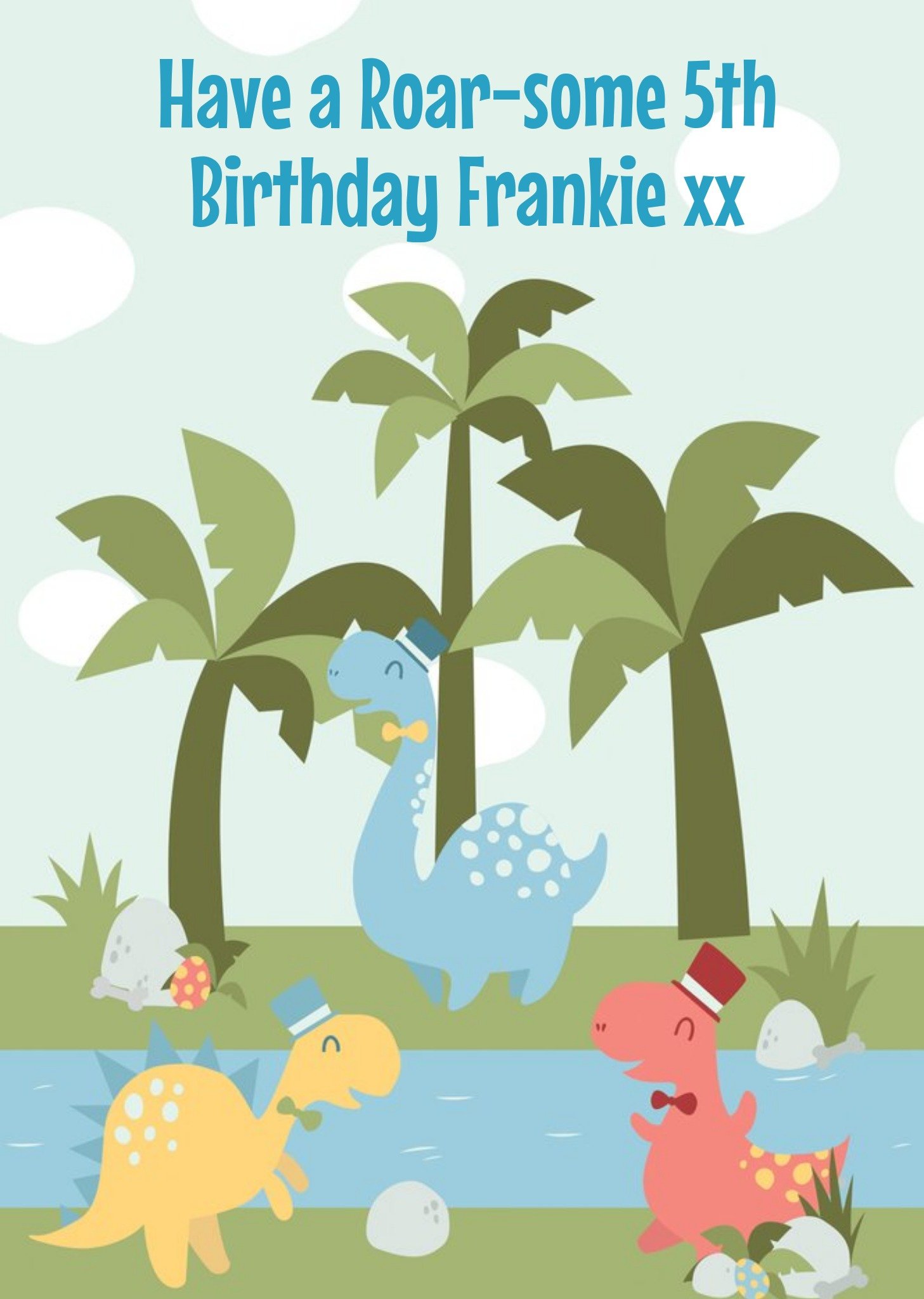 Moonpig 5th Birthday Card - Dinosaur Card