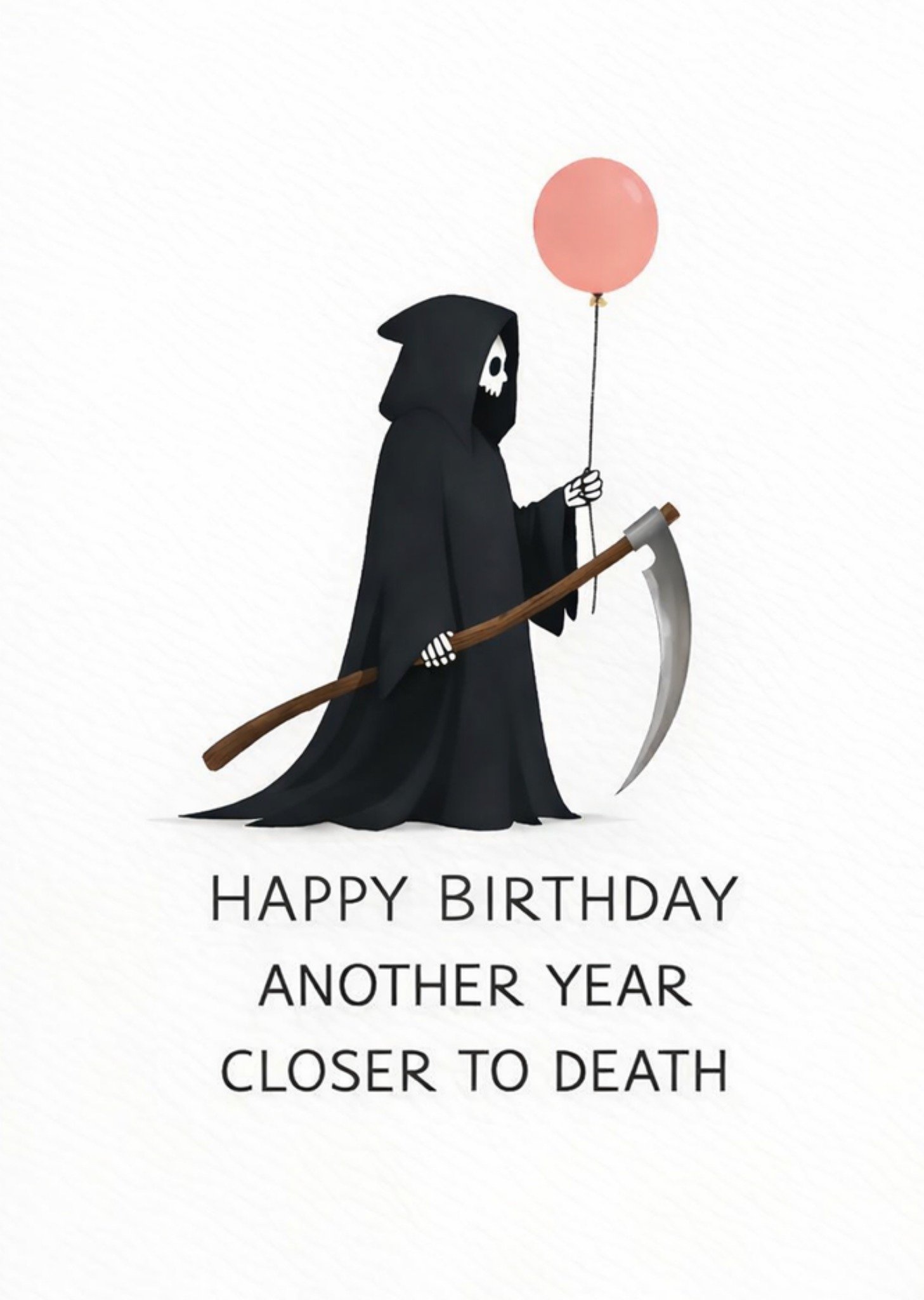 Moonpig Grim Reaper Happy Birthday Another Year Closer To Death Card