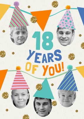 18 Years Of You Photo Upload Birthday Card