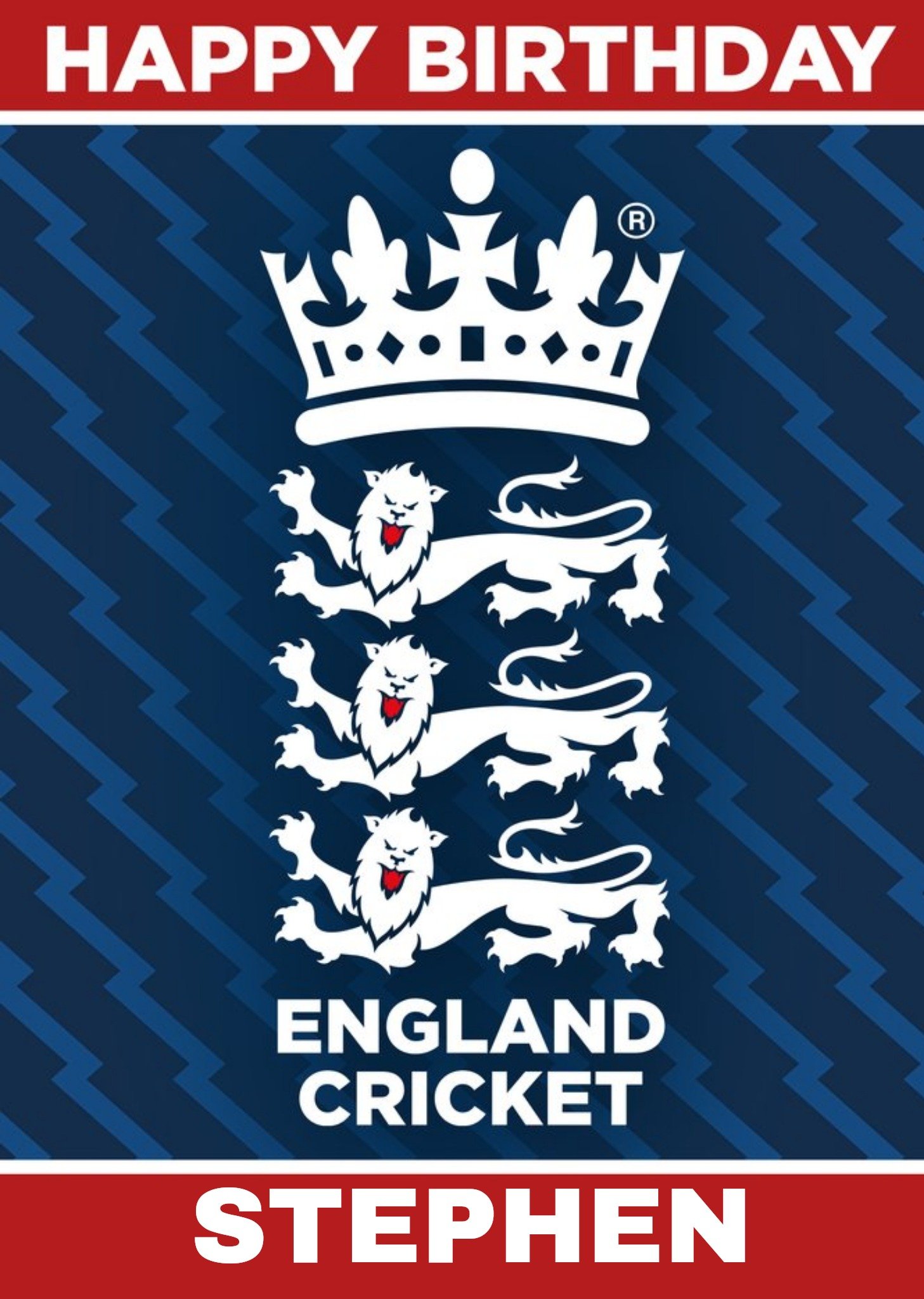 Moonpig England Cricket Birthday Card