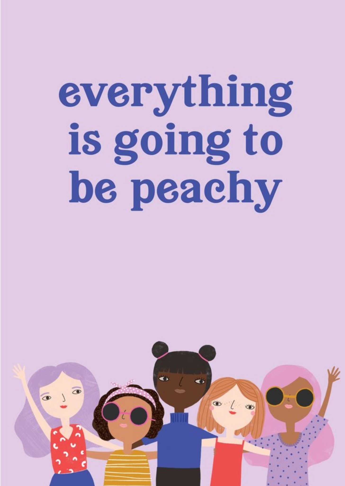 Moonpig Paperlink Choose Joy Peachy Illustrated Character Card