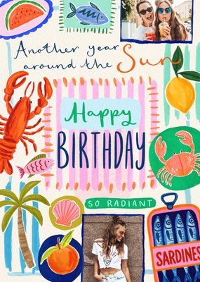 Another Year Around The Sun Photo Upload Birthday Card