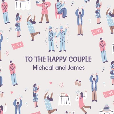 Cute Mr and Mr To The Happy Couple Wedding Card