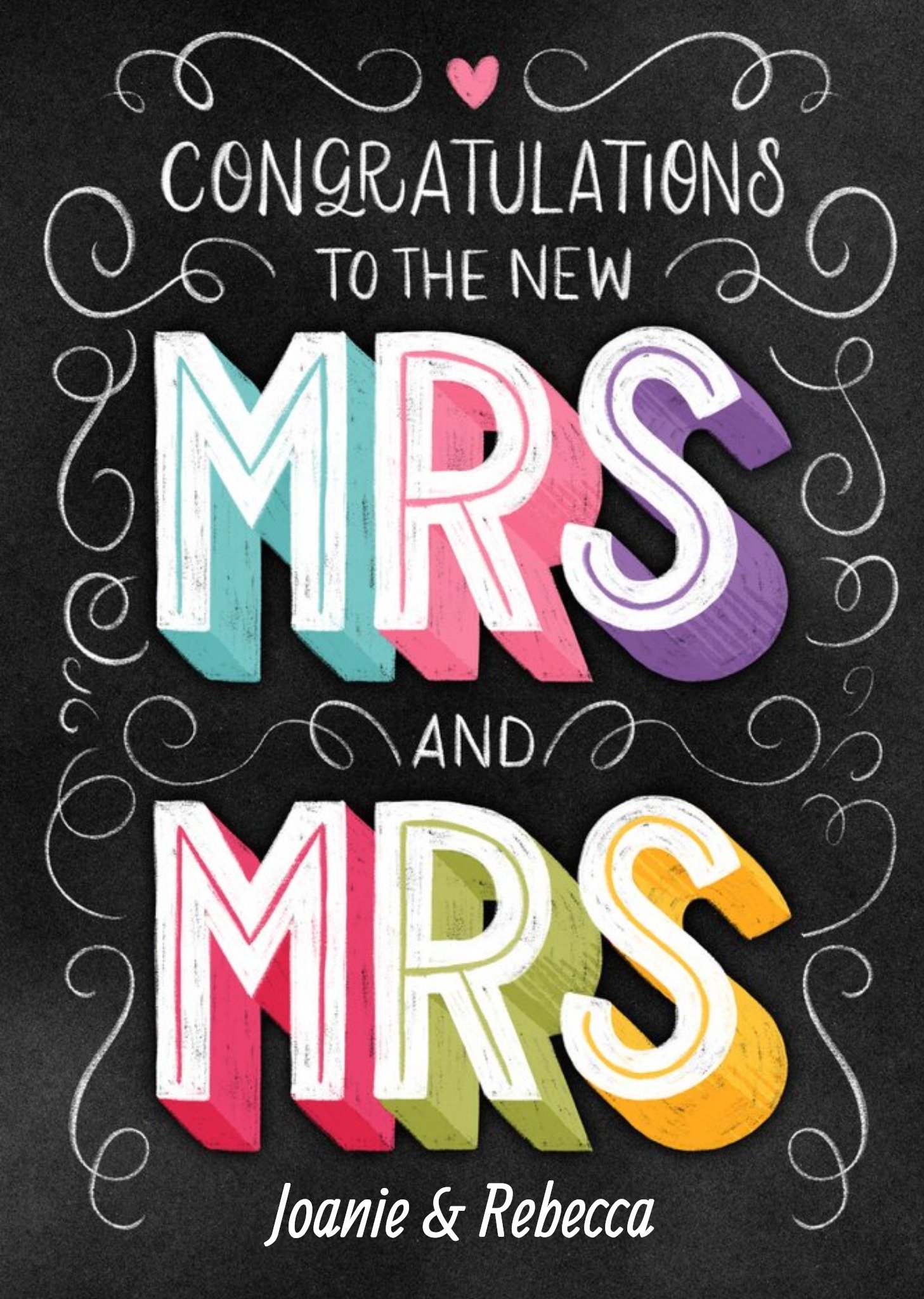 Moonpig Wedding Day Card Congratulations To The New Mrs And Mrs