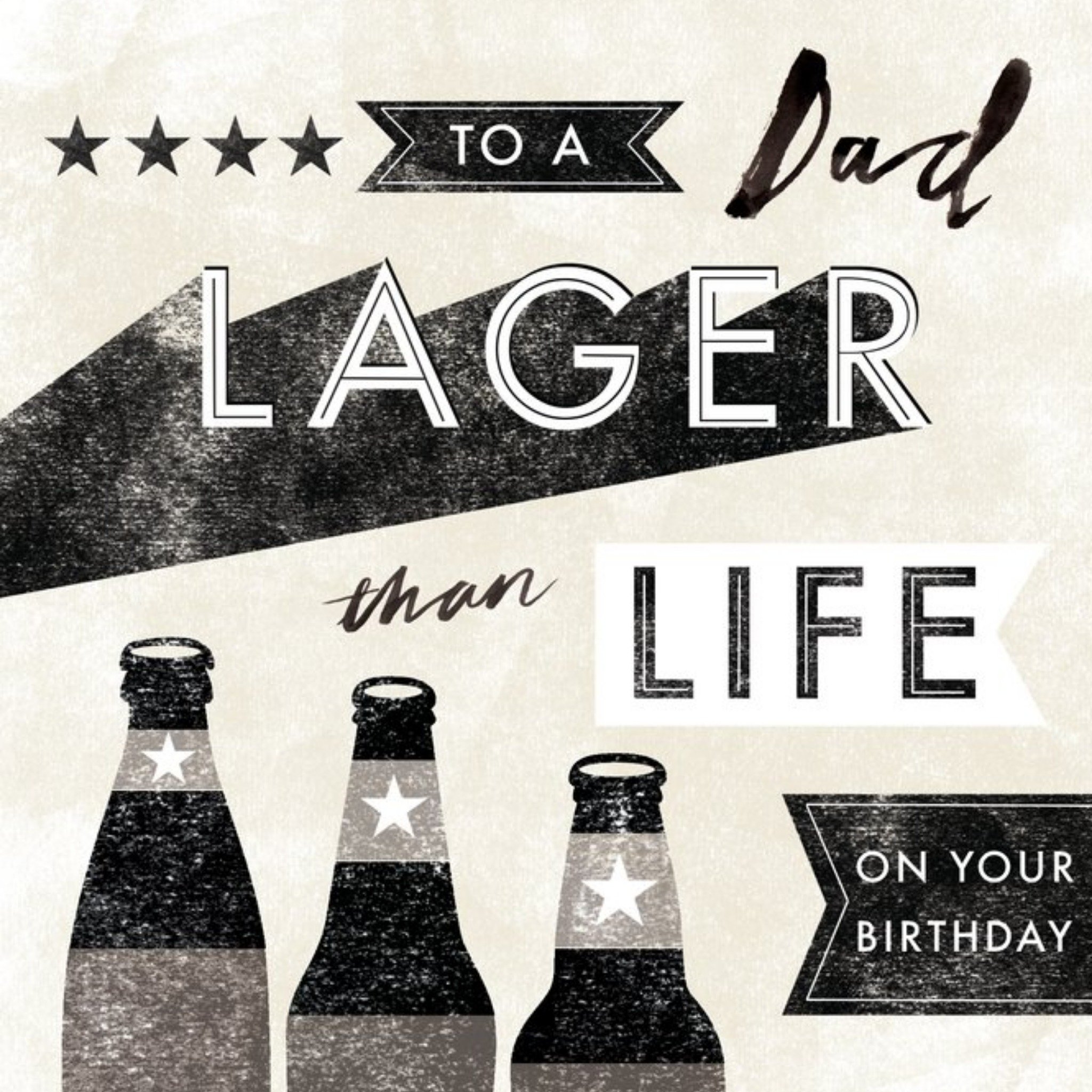 Moonpig Dad Birthday Card - Lager - Drinking