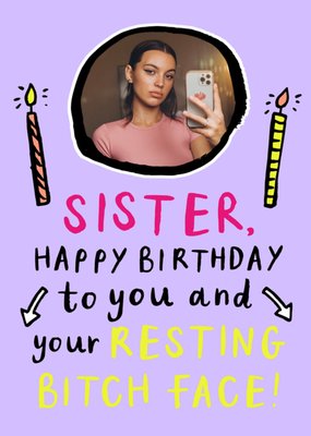 Sister Photo Upload Birthday Card