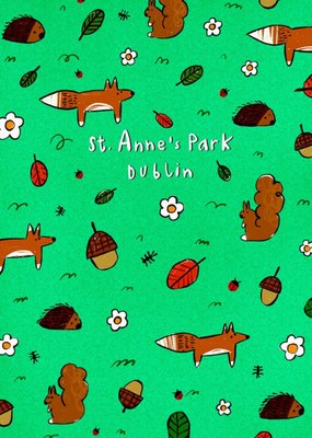 Illustrated Woodland Themed St Anne's Park Dublin Just To Say Card