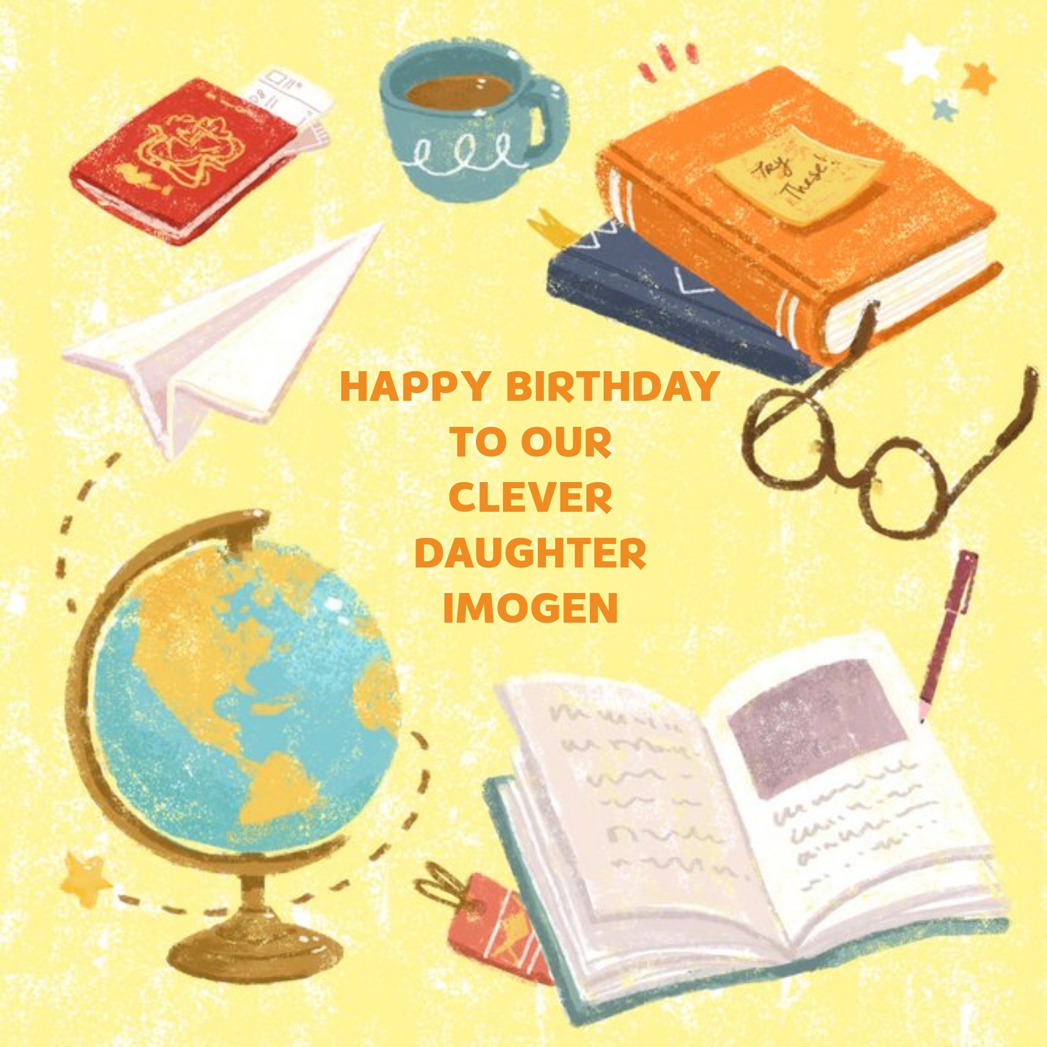 Moonpig Bits And Bobs Clever Daughter Personalised Card