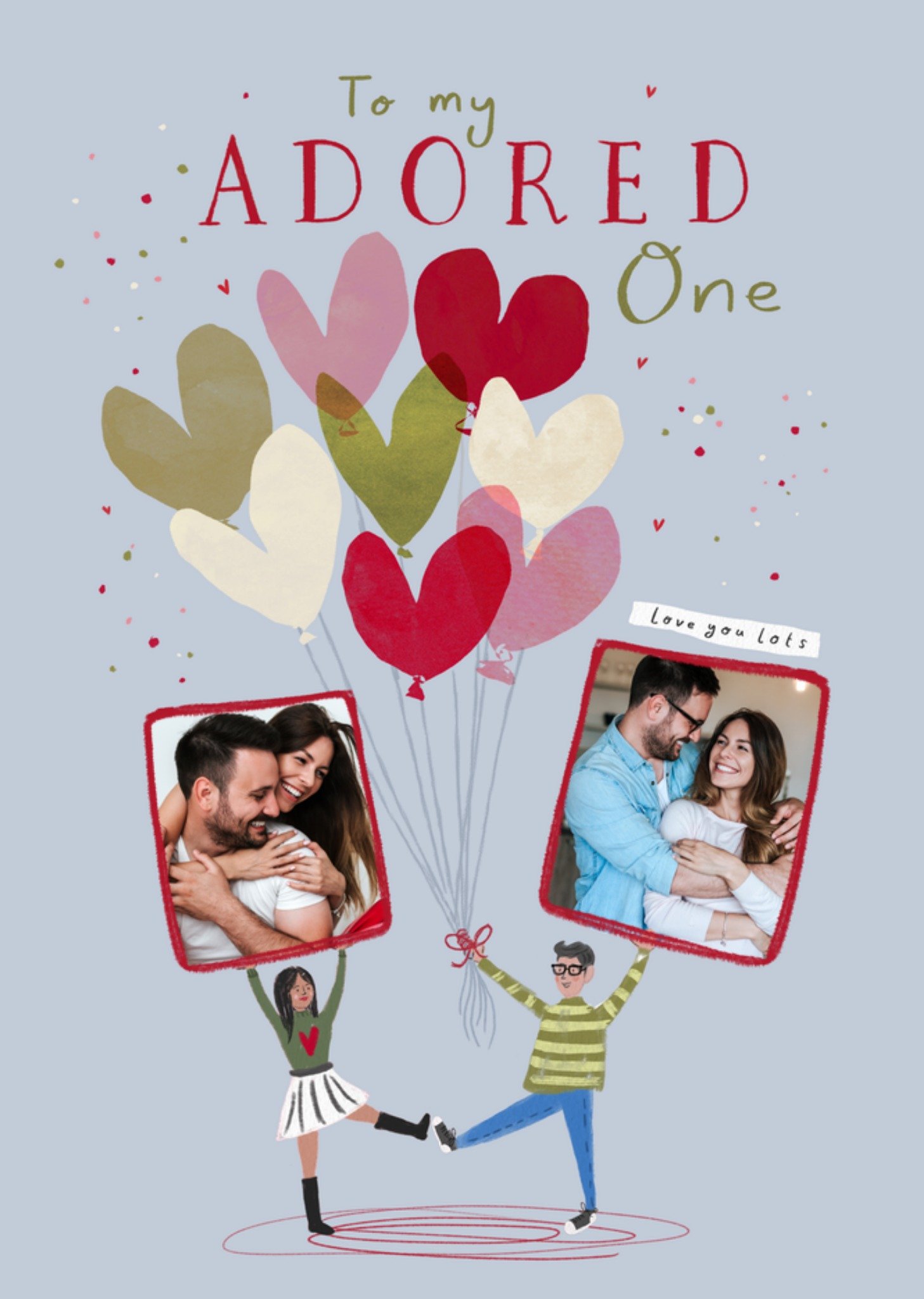 Moonpig To My Adored One Illustrated Photo Upload Valentine's Day Card