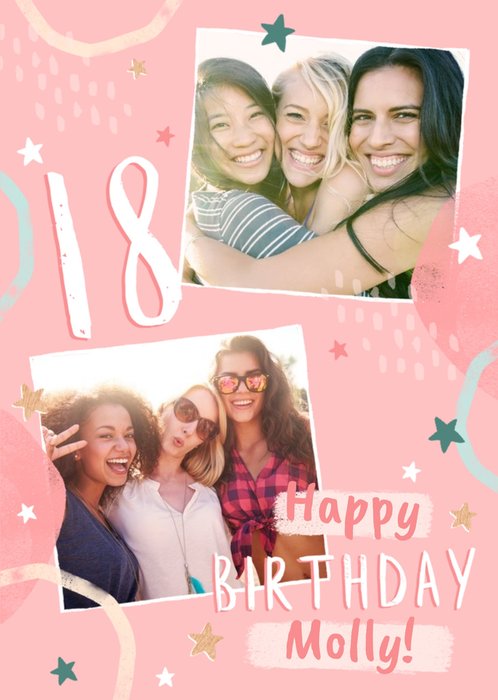 18th Birthday Friend Photo Upload Card