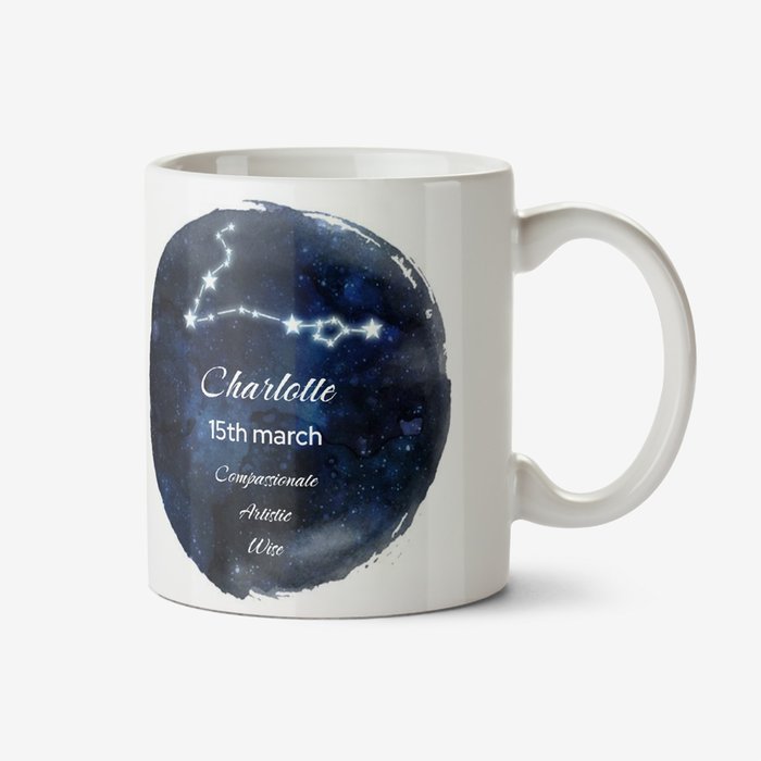 Zodiac Personalised Pisces Mug