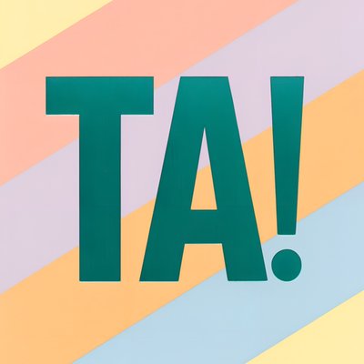 Ta Pastel Stripes Thank You Card