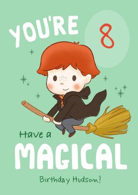 Illustrated Harry Potter Ron Weasley 8th Birthday Card