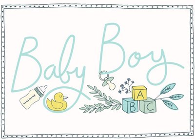 New baby boy card