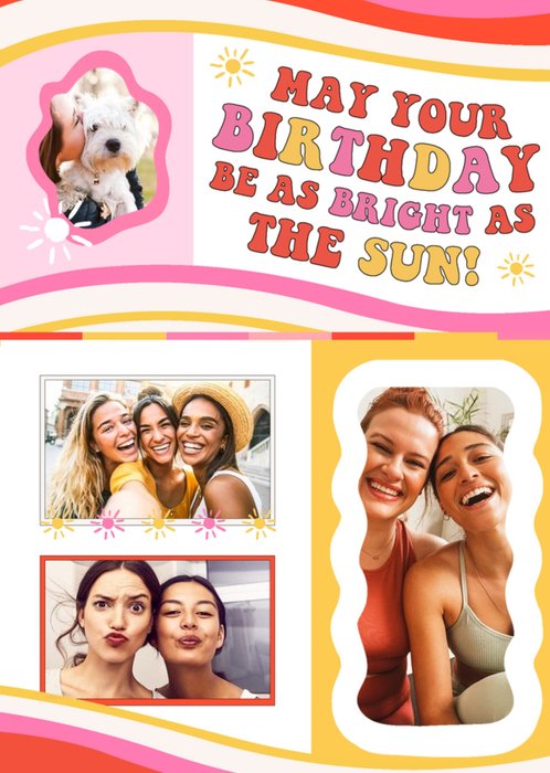 Retro Photo Upload Birthday Card