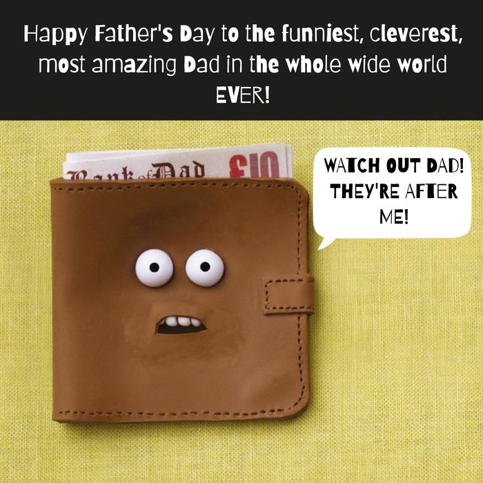 After Dad's Wallet Personalised Happy Father's Day Card