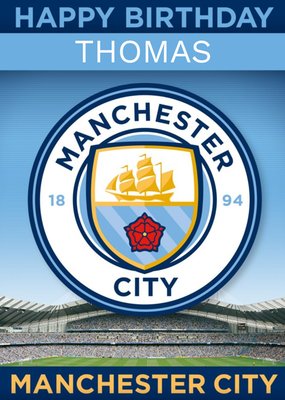 Manchester City Football Birthday Card