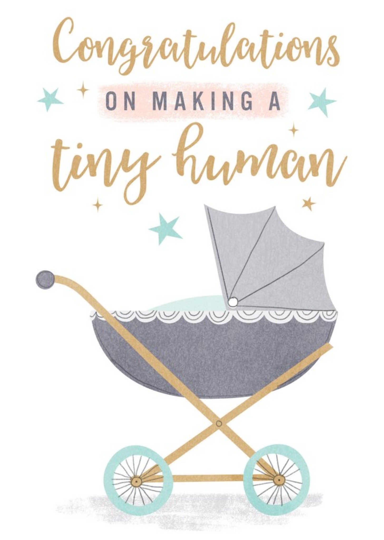 Moonpig Congratulations On Making A Tiny Human Cute New Baby Card