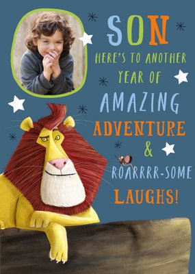 The Lion Inside Illustrated Photo Upload Birthday Card For Your Son