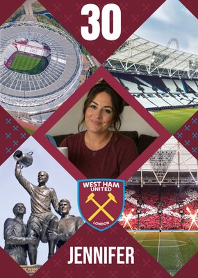 West Ham United Photo Upload Birthday Card