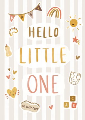 Hello Little One Cute New Baby Card