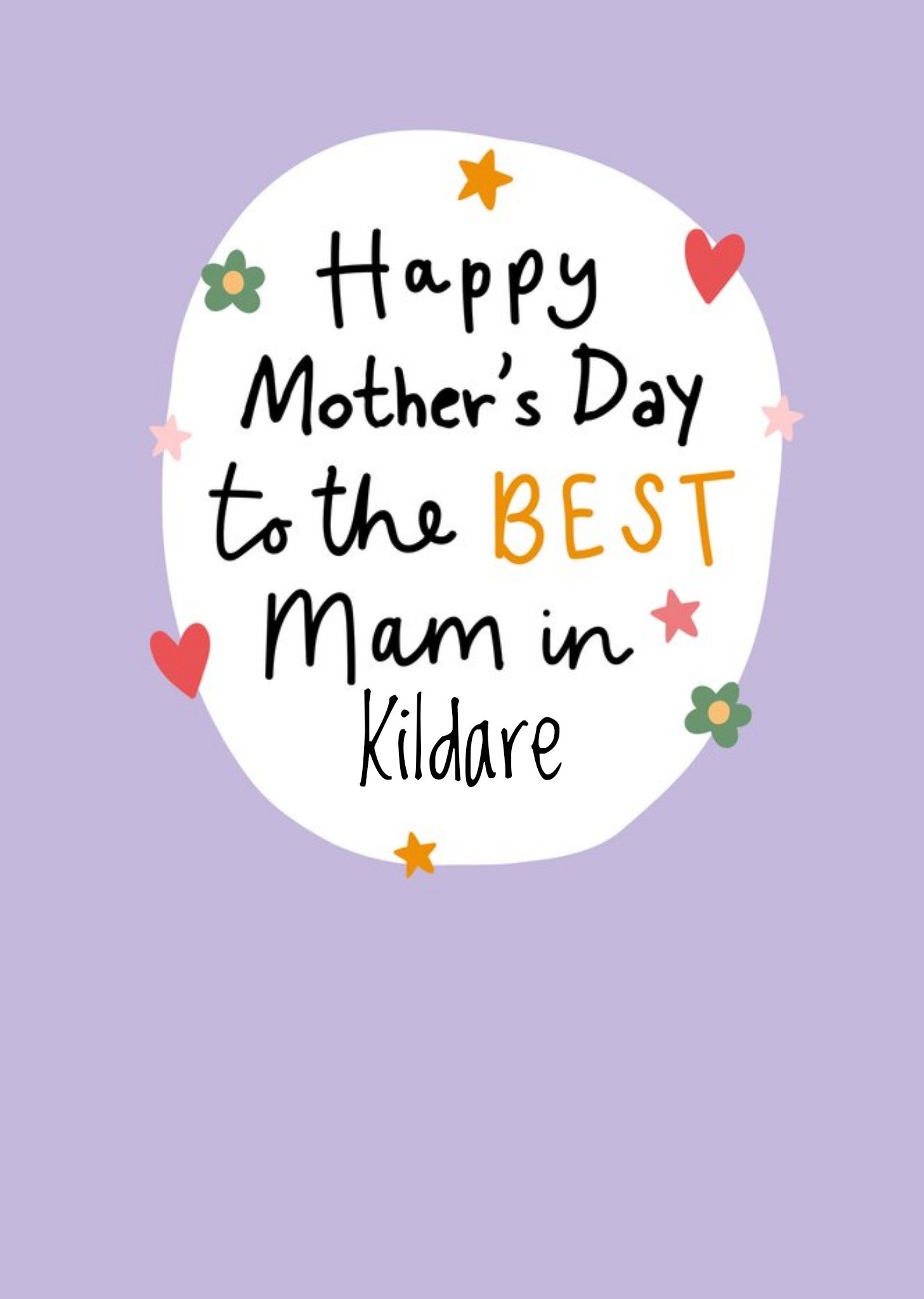 Moonpig Handwritten Typographic Lilac Mothers Day Card