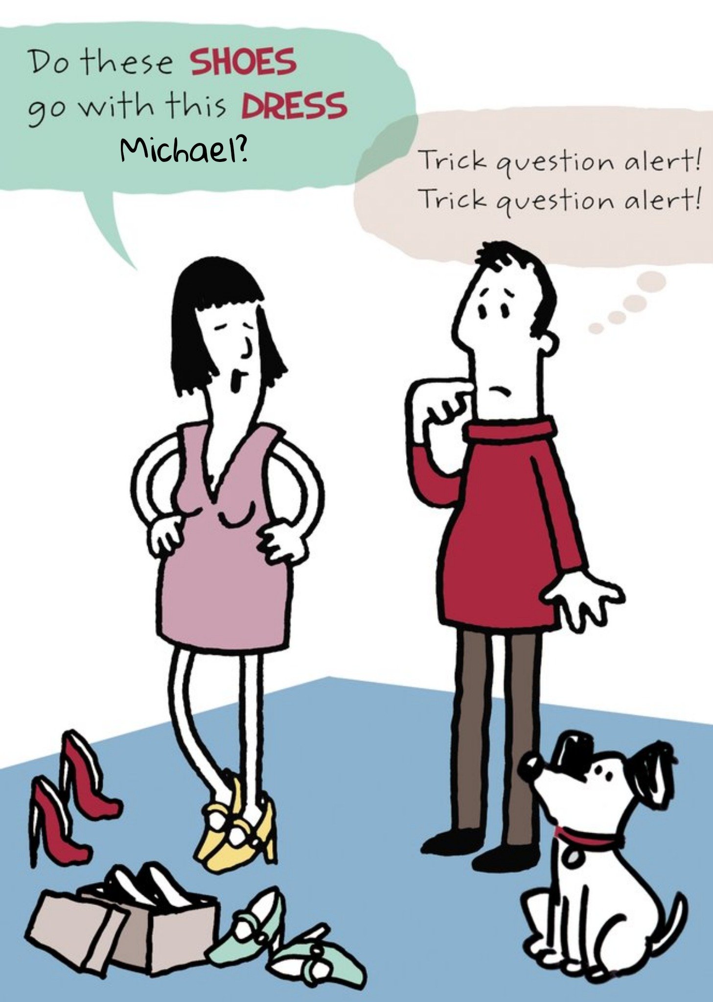 Moonpig Funny Trick Question Birthday Card