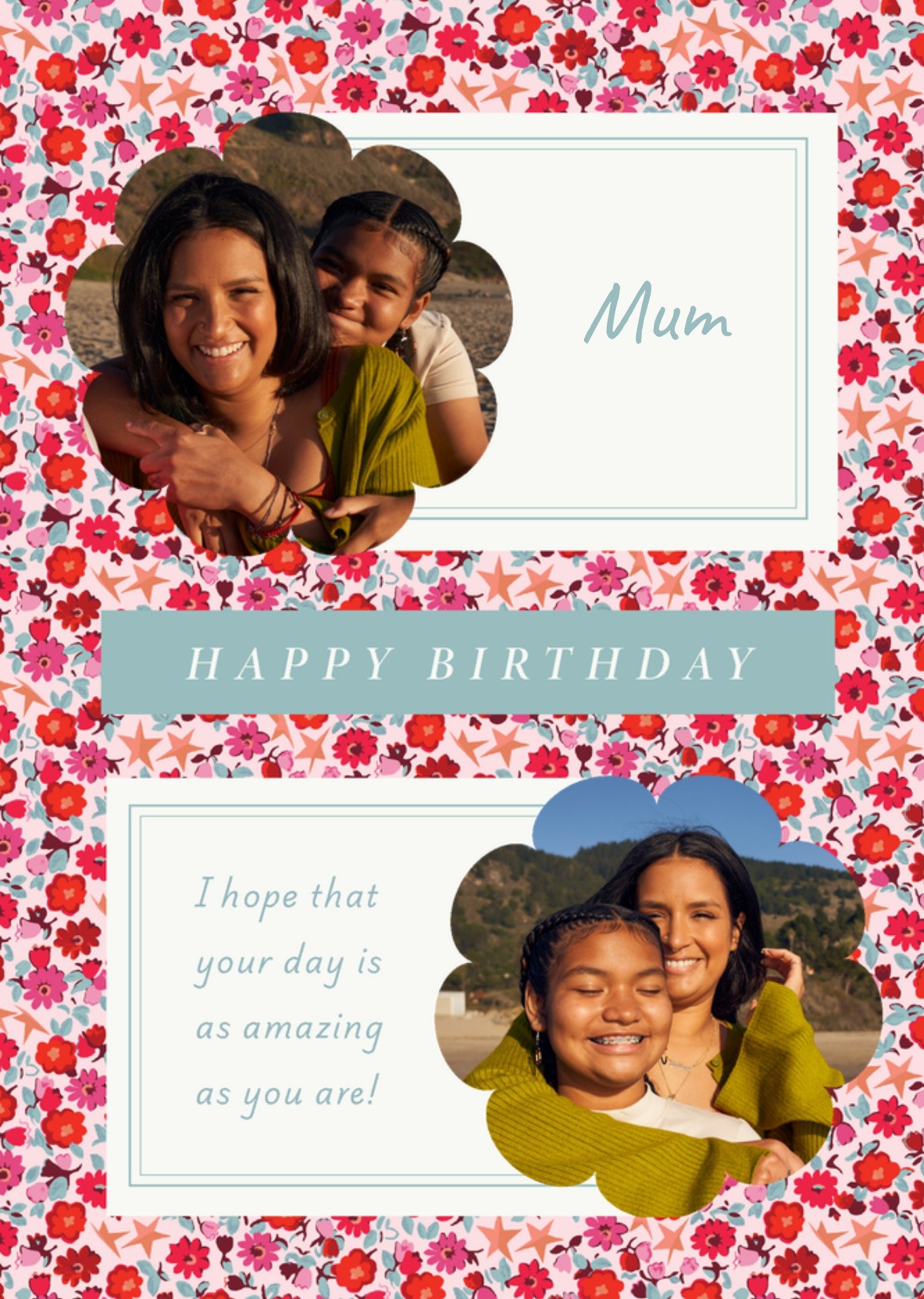 Cath Kidston Mum Photo Upload Colourful Happy Birthday Card