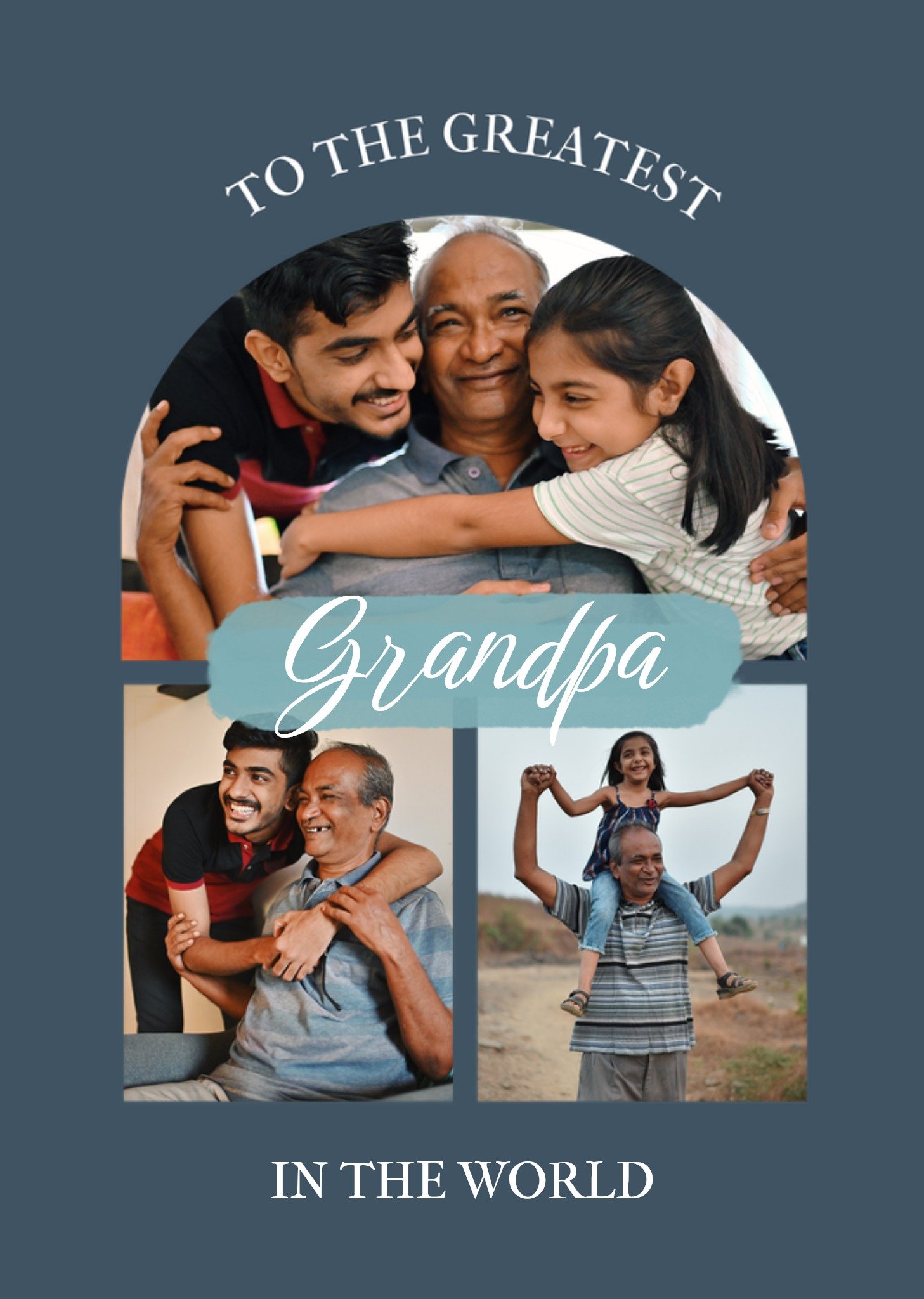 Moonpig To The Greatest Grandpa Photo Upload Father's Day Card