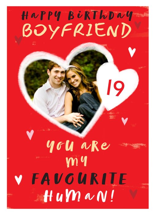 Illustrated Love Heart Photo Upload Card