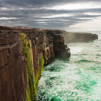 Photographic Cliffs on Inishmann, Aran Islands in Galway. Ireland Just A Note Card