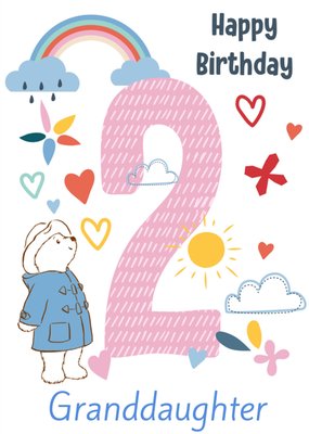 Paddington Bear Granddaughter 2nd Birthday Card