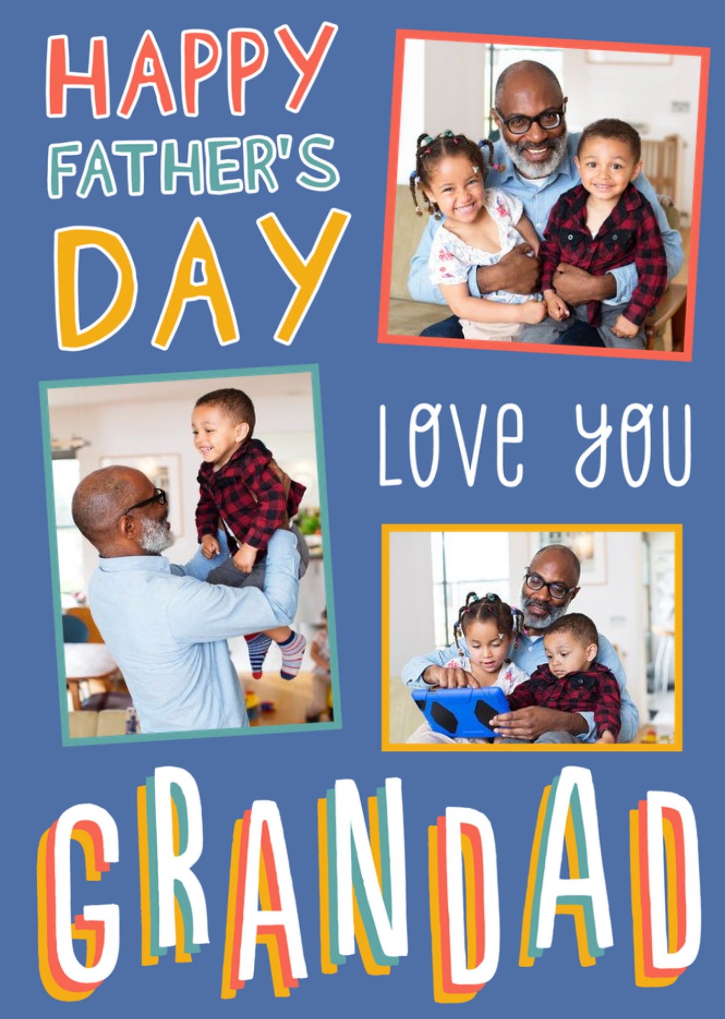 Moonpig Big Bold Type Typographic Brilliant Photo Uploadfather's Day Card