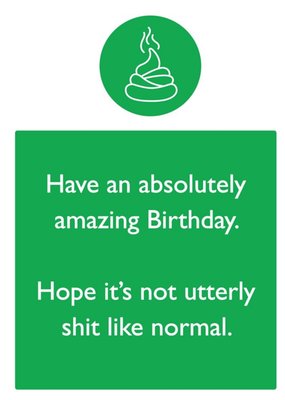 Rude Funny Hope You Have An Absolutely Amazing BIrthday Card