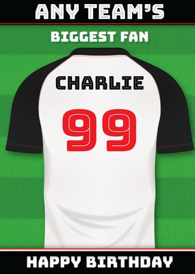 Football Legends Name And Number Football Shirt Birthday Card